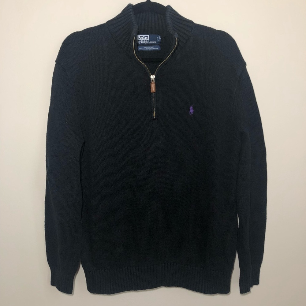 Black Polo by Ralph Lauren Quarter Zip